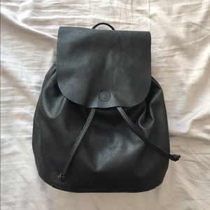 Black Leather Backpack